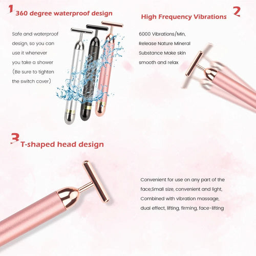 24K Gold Vibrating Face Lifter - FitGlamMix