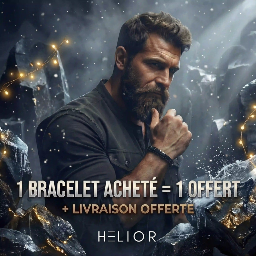 Helior Bracelet Magnétique Hématite Naturelle - FitGlamMix