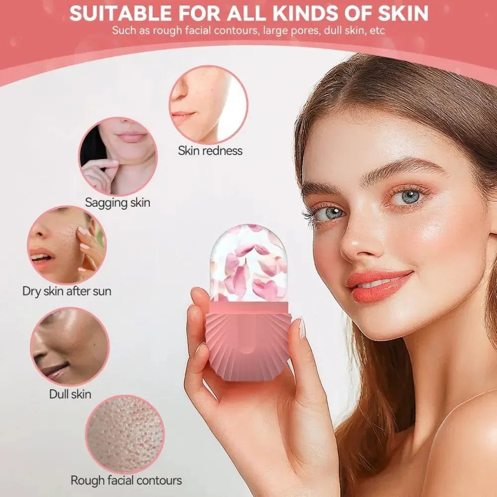 Silicone Cube Facial Ice Roller - FitGlamMix
