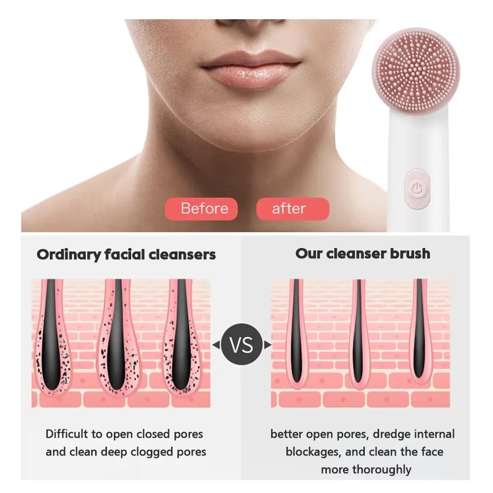 VibrantGlow Facial Brush - FitGlamMix